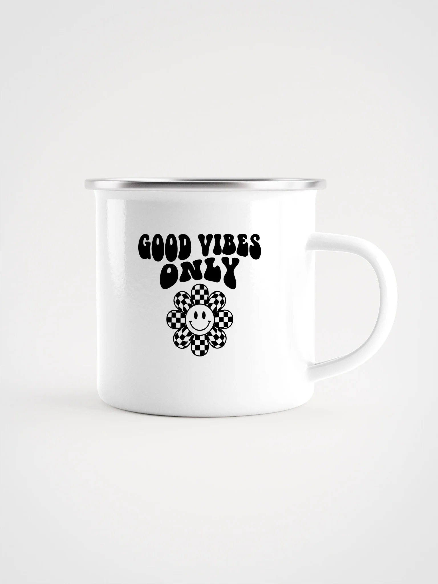 Silver Rim Enamel-Style Mug 2