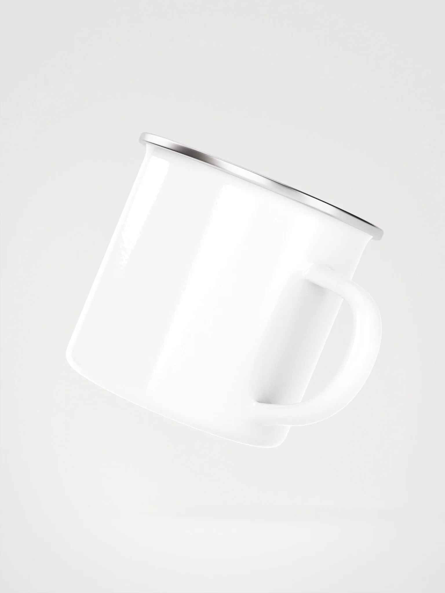Silver Rim Enamel-Style Mug 3