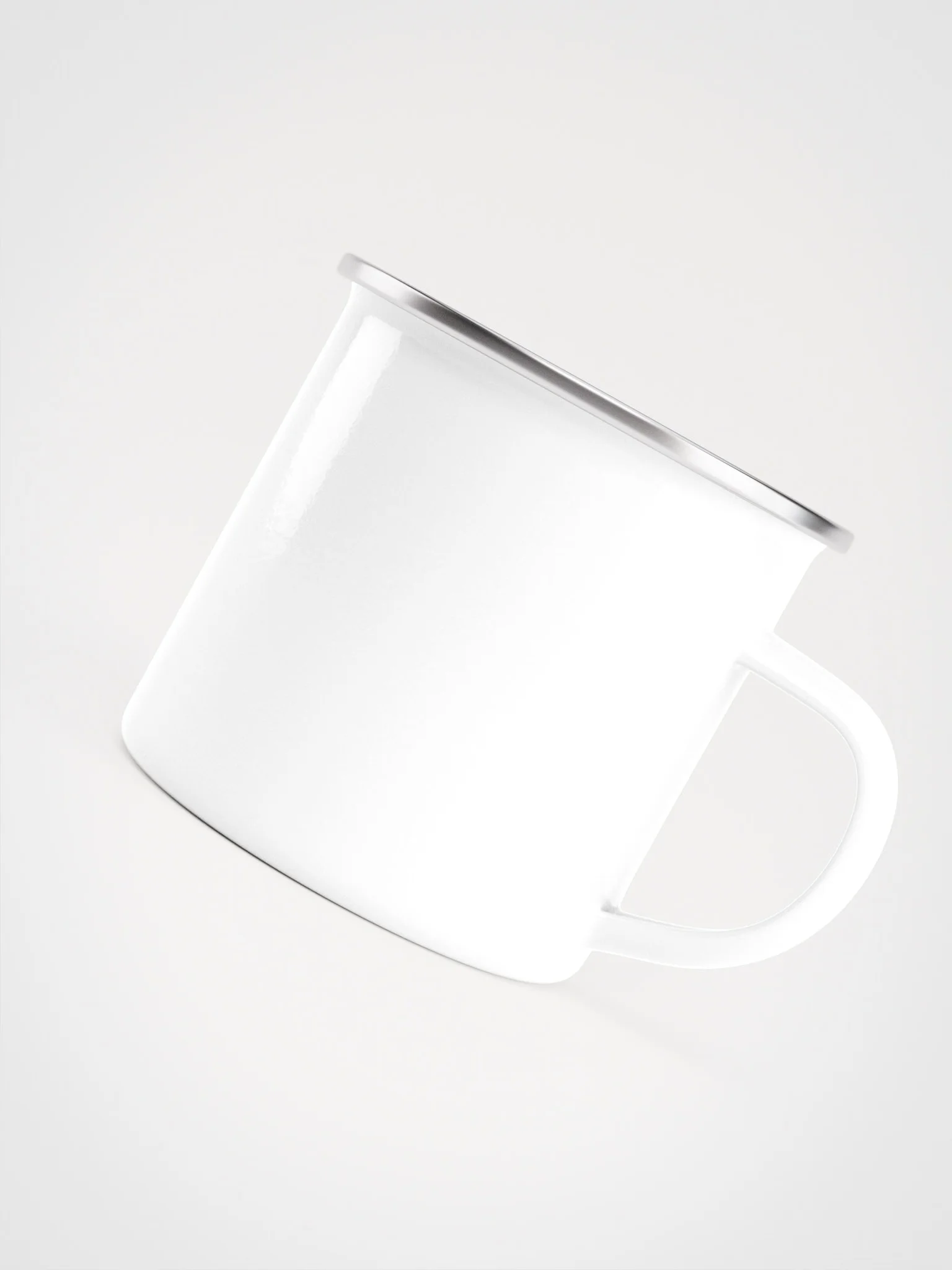 Silver Rim Enamel-Style Mug 4